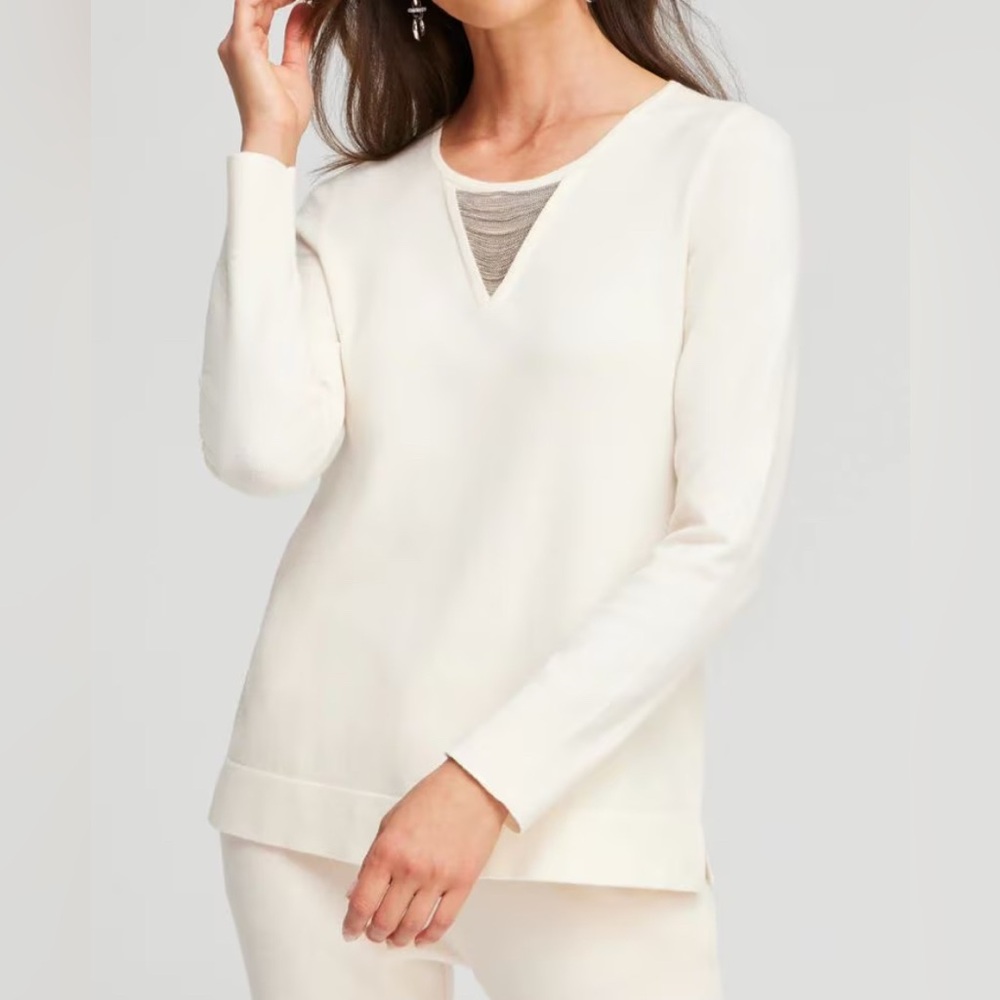 Chico’s Zenergy Luxe Blend Ball Chain Sweater, size 4 (XXL) NEW
